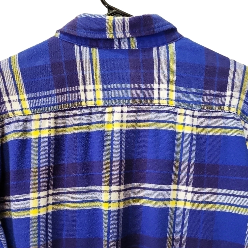 Heritage American Eagle XXL_TTG Shacket Flannel Shirt blue/white/yellow - Picture 14 of 16